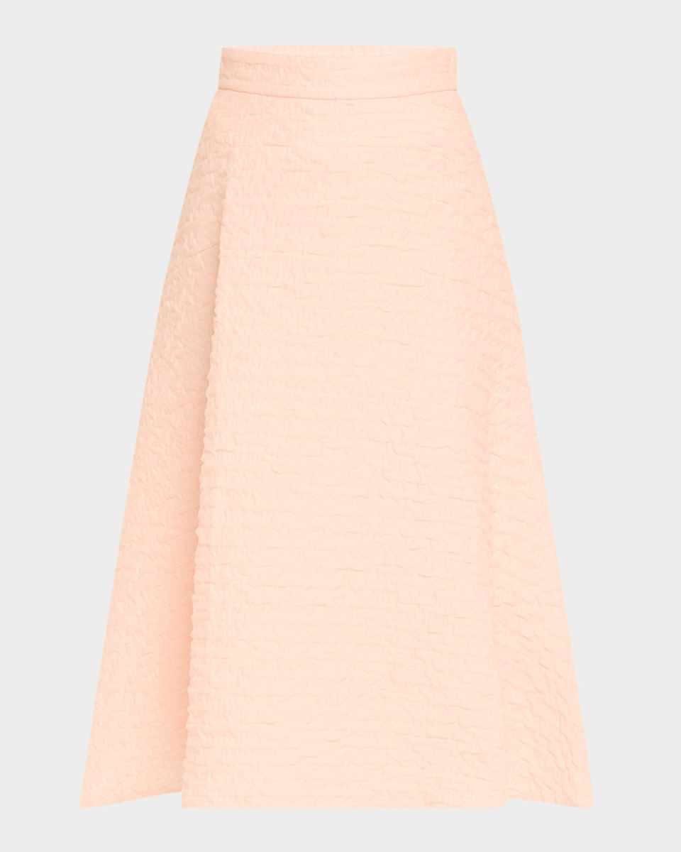 Bubble 3D Organza A-Line Midi Skirt